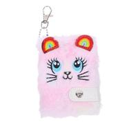 UKCOCO Cuaderno de Mano de Peluche de Gato de Dibujos Animados Diario Portátil con Diseño Divertido Escritura Suave para Estudiantes y Diario