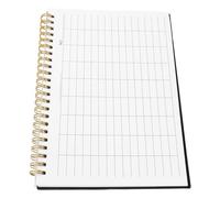 UKCOCO Cuaderno Rayado de Inventario Financiero con Cubierta Pp Negra para