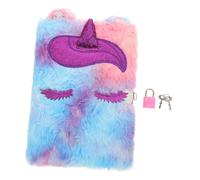 UKCOCO Cuaderno Unicornio Peluche con Cerradura para Diario Suave y Esponjoso para Escritura y Dibujo Cuaderno Bloqueable para Escuela y Viaje