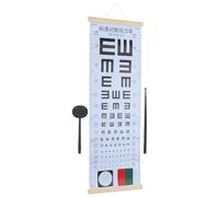 UKCOCO Cuadro Visual de Prueba para Examen Ocular en Clínicas y Ópticas, Material Pvc/pp, Aplicación Versátil, Incluye Oclusor Ocular y Puntero Manual para Adultos