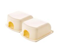 UKCOCO Cubierta Protectora del Enchufe Beige a Prueba de Niños, Adhesiva y Segura, Espacio Interno Suficiente para Tomacorrientes de Interiores y Baños, Pack de 2 Unidades