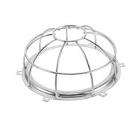 UKCOCO Cubierta Protectora para Detector de Humo, Jaula Protectora de Hierro Plata, Diámetro Interior 127mm, Distancia Entre Orificios 160mm, para Alarma de Incendios y Sensor de Fuego,