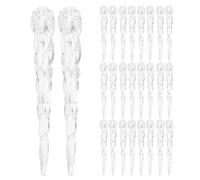 UKCOCO Cubiertas para Bombillas LED 5 Mm en Forma de Carámbano 50 Piezas, Pantallas Transparentes para Luces Navideñas, Decoración de Fiestas y Jardines, Resistentes Intemperie,