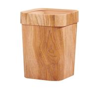 UKCOCO Cubo de Basura Cuadrado de Plástico Pp Diseño Imitación Madera, 14l, Bote de Basura Casero para Cocina, Baño y Oficina, Papelera Ligera y Práctica para Sala y Escritorio