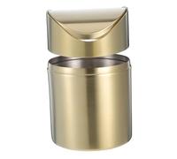 UKCOCO Cubo de Basura Mini Inoxidable con Tapa Oscilante para Escritorio Papelera de Basura para Oficina y Cocina Diseño Práctico y Duradero para Organizar Residuos