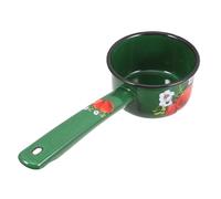 UKCOCO Cuchara de Agua Esmaltada Retro de Mango Larga para Cocina Cuchara Servir Multifuncional para Calentar Leche y Sopa Accesorio de con Diseño de