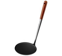 UKCOCO Cuchara para Freír Snacks de Acero Inoxidable Mango de Madera, Antiadherente, Tamaño Grande, Utensilio de Cocina Adecuado para Fritura Segura y Repostería en Hogar y Restaurante