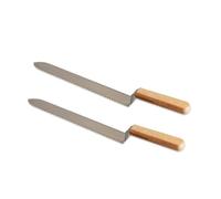 UKCOCO Cuchillo Z Acero Inoxidable con Dentado para Cortar Panales y de Colmenas Herramienta Apicultor con Mango de Madera Ergonómico y Resistente para Abejas