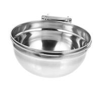 UKCOCO Cuenco Colgante para Jaula De Acero Inoxidable, Tazón De Agua para Mascotas, Profundidad 20x10 Cm, Adecuado para Perros, Fácil De Limpiar, Resistente y Seguro