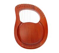 UKCOCO Cuerdas Arpa Lira Portátil de Madera Maciza con Llave de Afinación Instrumento Musical Seguro y Estable para Principiantes y Adultos Color Madera Natural