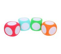 UKCOCO Dados Multiusos de Espuma de 6 CM Aula y Proyectos Educativos, 4 Unidades Superficie para Escritura Reutilizable y Diseño Seguro para Estudiantes