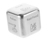 UKCOCO Datos de Decisión para Comida de Acero Inoxidable Duraderos y Resistentes de Dados para Elegir Menú Cenas Familiares y Fiestas Portátil para Decisiones Culinarias