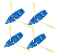 UKCOCO De Barco De Resina Azul con Decoración Náutica Miniatura Artesanía De Resina Adorno para Habitación Infantil y Escritorio Set De 4 Piezas