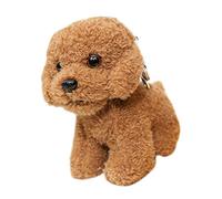 UKCOCO de Peluche de Perro Kawaii Color Marrón con Accesorio de Bolsa Colgante Decoración Creativa y para Mochilas y