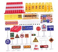 UKCOCO de Tráfico para Set de y de Barricadas Juguetes Educativos para Aprender de Circulación y Seguridad Vial