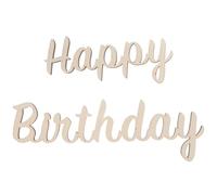 UKCOCO Decoración de Cumpleaños con Palabras de Madera Adhesivo para Pared Letras Happy Birthday para Fiesta y de Fotos Fácil de Aplicar Superficies y Secas