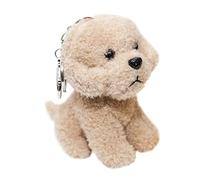 UKCOCO Decorativo de Perro de Peluche Kawaii Colgante de Perro para Bolsos y Llaves Accesorio de Peluche Resistente Color Marrón