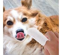 UKCOCO Dedales Protectores Transpirables para Limpieza Dental de Perros y Gatos Textura Perlada Doble Cara 200 Unidades Toallitas Secas No Tejidas para Cuidado Bucal de Mascotas