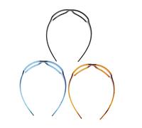 UKCOCO Diadema Cabello 3 Piezas Oxford Colores Negro, Azul Marino y Café, Diseño Artístico Gafas, Accesorio Femenino para Chicas, Adecuado para Lavado Facial y Uso Diario