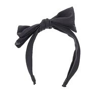 UKCOCO Diadema Cabello Lazo Doble Capa, Banda Ancha Antideslizante, Color Negro, Accesorio Decorativo Para Mujeres y Niñas En Fiestas y Uso Diario