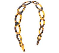 UKCOCO Diadema de Acetato Estilo Vintage con Diseño Geométrico y Efecto Carey Banda Antideslizante para Ducha y Lavado Facial Accesorio Femenino para Cabello Tonos Marrones Profundos