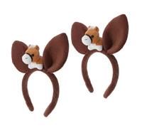 UKCOCO Diadema de Caballo de Dibujos Animados 2 Piezas, Accesorio de Disfraz Orejas de Animal de Peluche y Ajustable, para Fiestas, Cosplay y Celebraciones de Año 2026