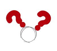 UKCOCO Diadema Divertida Signo de Interrogación Roja 2 Piezas Ligera y Cómoda Accesorio para Fiestas Festivales y Sesiones de Fotos Diademas Decorativas para Adultos