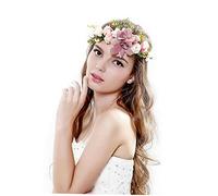 UKCOCO Diadema Floral de Flores Liliáceas Tono Bohemia para Mujer para Bodas Festivales y Fiestas Tocado Elegante para Invitadas y Princesas