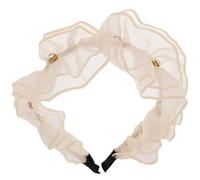 UKCOCO Diadema Lolita para Niñas Encaje Blanco y Detalles Brillantes, Ligera y Cómoda para Uso Diario y Fiestas, Accesorios Cabello Elegantes y Dulces