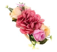 UKCOCO Diadema Niña Flores de Encaje Morada Diseño Ligero y Elástico para Recién Nacidas Accesorio para Fiesta Cumpleaños y Sesiones Fotográficas