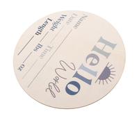 UKCOCO Discos de de Madera para Bebés Tarjetas de Crecimiento Mensuales con Diseño Floral Recuerdos Hechos Mano para Shower y Decoración de Guardería