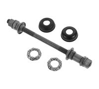 UKCOCO Eje Trasero Macizo de Bicicleta de Montaña 180mm, Aleación | Rodamiento de Bola, Acabado Gris, 1 Juego con 2 Cuadros y 2 Cazoletas, para Bujes Traseros