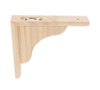 UKCOCO Escuadra Madera Triangular para Estantería Cocina Pared, Soporte de Estante Pintable Capacidad de Carga y Diseño Natural para Baldas Decorativas