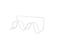UKCOCO Estante de Zapatos Colgante de Doble Capa para Pared Organizador de Zapatillas de Hierro Resistente Espacio y Mantiene el Baño Blanco