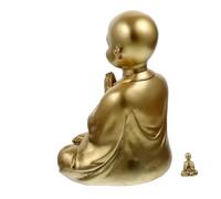 UKCOCO Estatua de Buda Pequeña de Resina para Decoración Adorno de Maitreya Decoración Vintage Artesanal para Escritorio para Budistas