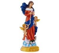 UKCOCO Estatua Virgen María Figura Católica De Resina Alta Decoración De Iglesia Adorno De Escritorio para Obsequio De Madre Adorno Clásico De Resina Artesanal