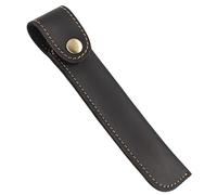 UKCOCO Estuche de Cuero para Bolígrafos Vintage Negro Crazy Horse, un Compartimento, Resistente y Portátil, para Adultos y Estudiantes, Uso Escolar, Oficina y Obsequio, Todo el Año