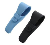 UKCOCO Estuche para Maquinilla de Afeitar de Silicona Flexible, 2 Unidades, Tamaño Pequeño, Protector Seguro para Hombres, Uso en Viaje, Colores Azul Nórdico y Negro