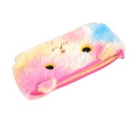 UKCOCO Estuche Pequeño para Lápices de Felpa Rosa Cremallera Fuerte y Diseño Adorable para Decoracion Colegio y Organización de Material Escolar