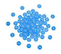 UKCOCO Etiquetas de Plástico Numeradas Agujero Redondo, 100 Piezas Azul Claro Números, Tamaño Estándar, Resistentes para Guardarropa, Taquillas y Gestión de Inventarios Profesionales