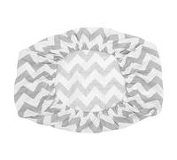 UKCOCO Funda Elástica para Cambiador de Pañales Ñiño, Funda Reutilizable de Algodón Transpirable, Tamaño Ajustable, Color Gris Patrón de Ondas, para Recién Nacidos, Lavable y Cómoda, 1