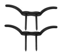 UKCOCO Ganchos para Cornamusas de Cuerda 316 Acero Inoxidable 2 Piezas de 10 CM con Tornillos Cornamusas Dobles para Amarre de Barcos y Kayaks Accesorios Marinos para Uso Exterior