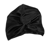 UKCOCO Gorro de Satén Doble Capa para Dormir y Transpirable para Cuidado del Cabello Gorro Quimioterapia para Mujeres Color Negro