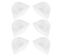 UKCOCO Gorro para Teñir el Cabello de Silicona Reutilizable sin Perforaciones Color Blanco 6 Piezas para Hacer Mechas en Casa con Aberturas de Precisión y Fácil Limpieza