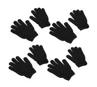 UKCOCO Guantes De Ducha Exfoliantes Para Eliminar Piel Muerta 4 Pares Tamaño Único Negro Para Cuidado Corporal Casa