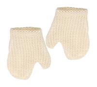 UKCOCO Guantes Exfoliantes para Baño 2 Piezas Tamaño 20,5x16 Cm de Agave Hueco, Manoplas de Fregado Corporal para Piel Áspera, Aptos para Ducha y Viajes de Camping