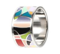 UKCOCO Hebilla de Bufanda de Titanio Esmaltada Multicolor, Anillo Creativo para Mujer, Accesorio Decorativo para Chales y Pañuelos, Porta Bufandas Elegante, Diseño Compacto y Duradero