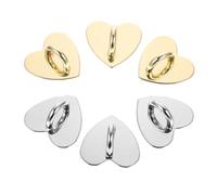 UKCOCO Hebillas Para Fundas De Teléfono Móviles Para Manualidades Diseño De Corazón, Metal Dorado y Plateado, 12 Piezas, Decoración Diy Para Accesorios Creativos