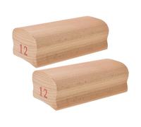 UKCOCO Herramienta para Lijar Trastes de Guitarra con Mango de Madera, Nivelación Precisa del Diapasón, Pack de 2 Piezas para Luthiers Profesionales y DIY
