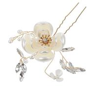 UKCOCO Horquilla de Cristal Flor Elegante para Novia Accesorio de Pelo para Boda Tocado para Damas de Honor para Fiestas y
